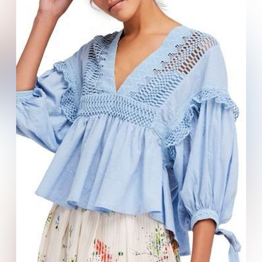 Free People Drive You Mad Blouse